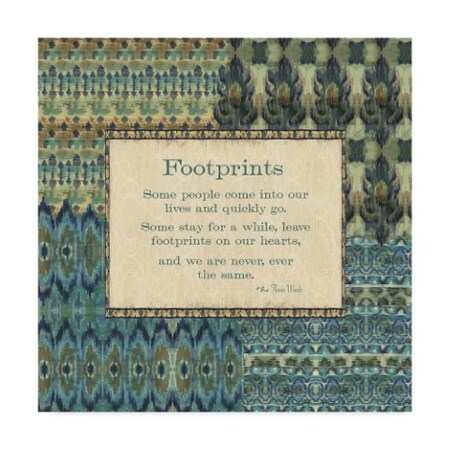 Trademark Fine Art Pela Studio 'Mirage Iv Words Blue' Canvas Art, 35x35 WAP07540-C3535GG